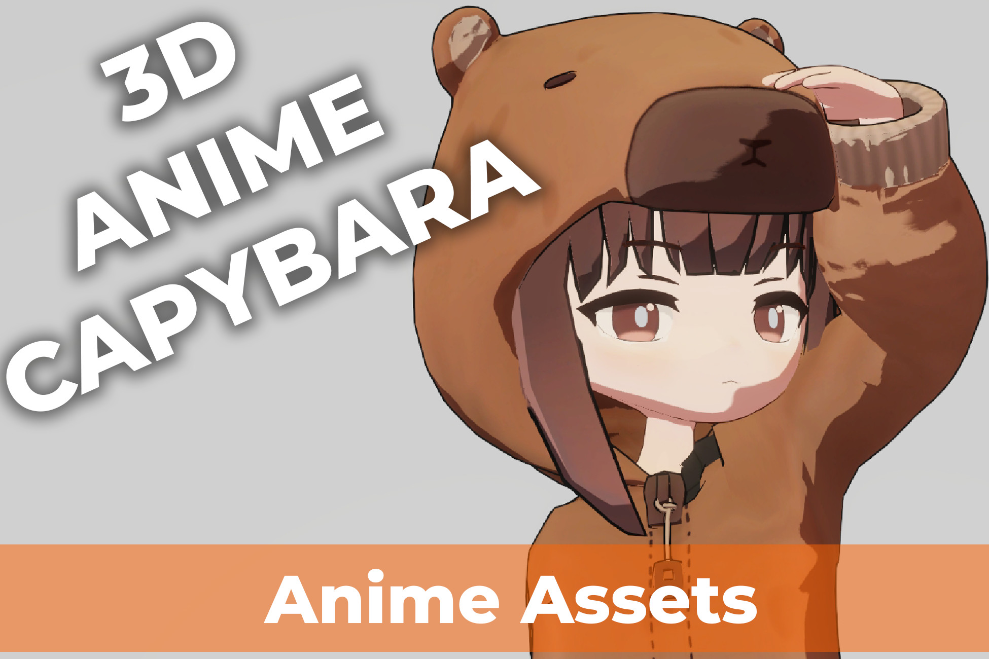 Cute Chibi Anime Girl Capybara Costume