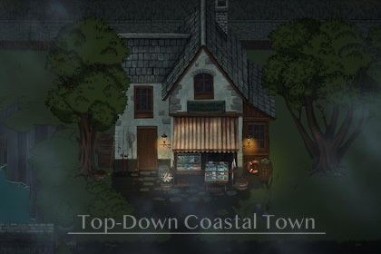 2D Top-Down Coastal Town