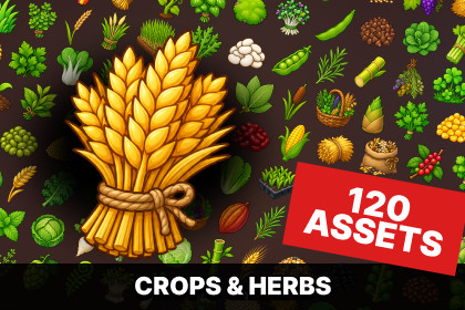 Botanical Herbs Crops Seeds Farm Harvest Resources Icons Pack