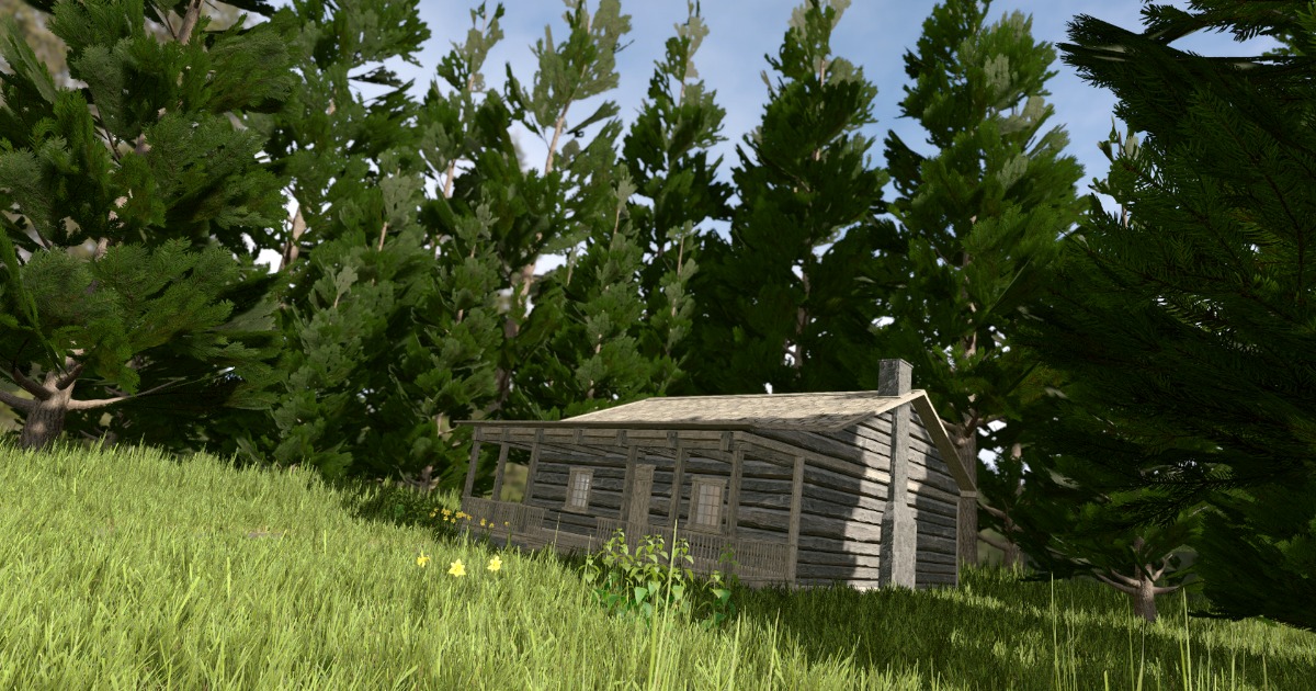 Wooden Log Hunting Cabin | 3D 工場 | Unity Asset Store