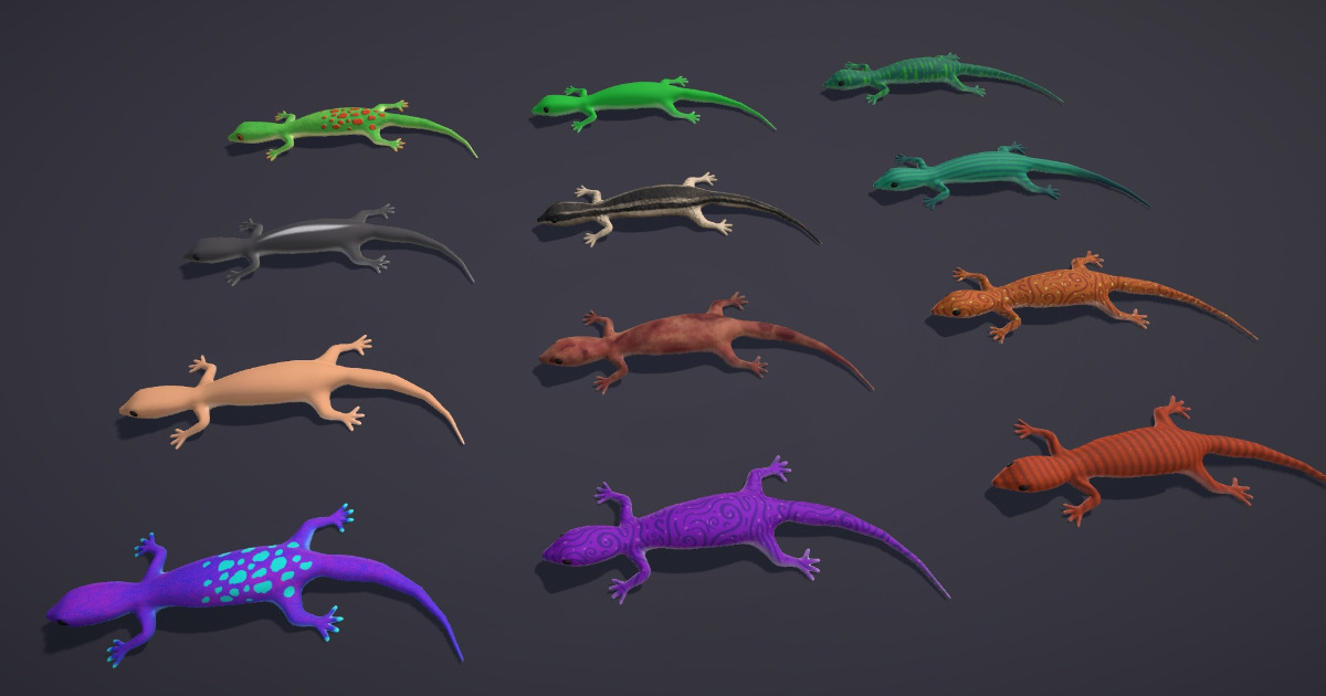 Colorful Lizards Pack | 3D Animals | Unity Asset Store
