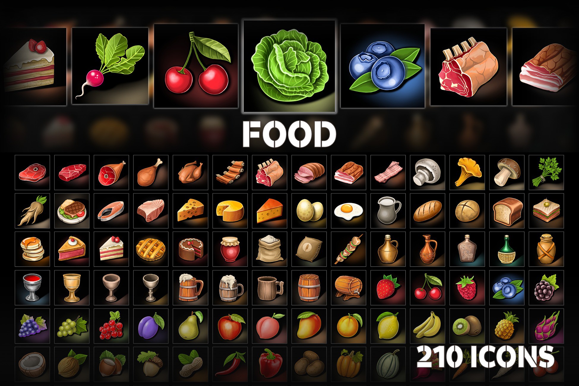 Food - Icons | 2D Icons | Unity Asset Store