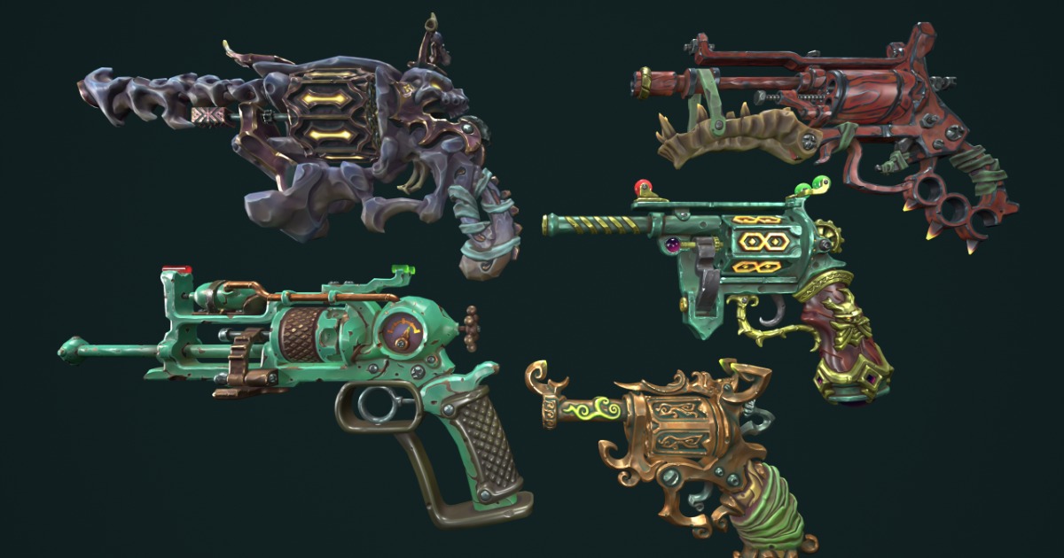 Stylized revolvers | 3D Weapons | Unity Asset Store