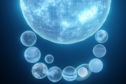Holographic Solar System Sci-Fi 3D Model