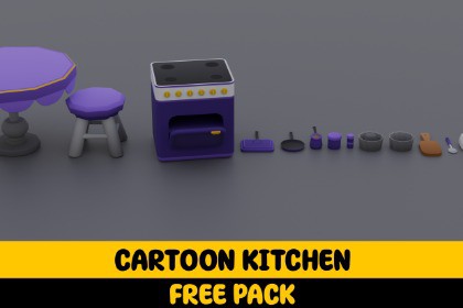 Free Cartoon Kitchen Package