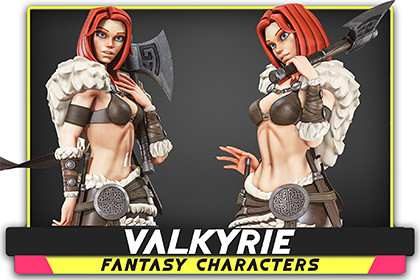 Valkyrie - Mythic Asgard Battle Shieldmaiden - Fantasy RPG Hero - #60