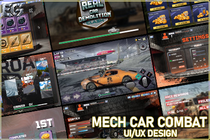 Mech Car Combat UI Kit – Shooter HUD & Mobile Game GUI/UX