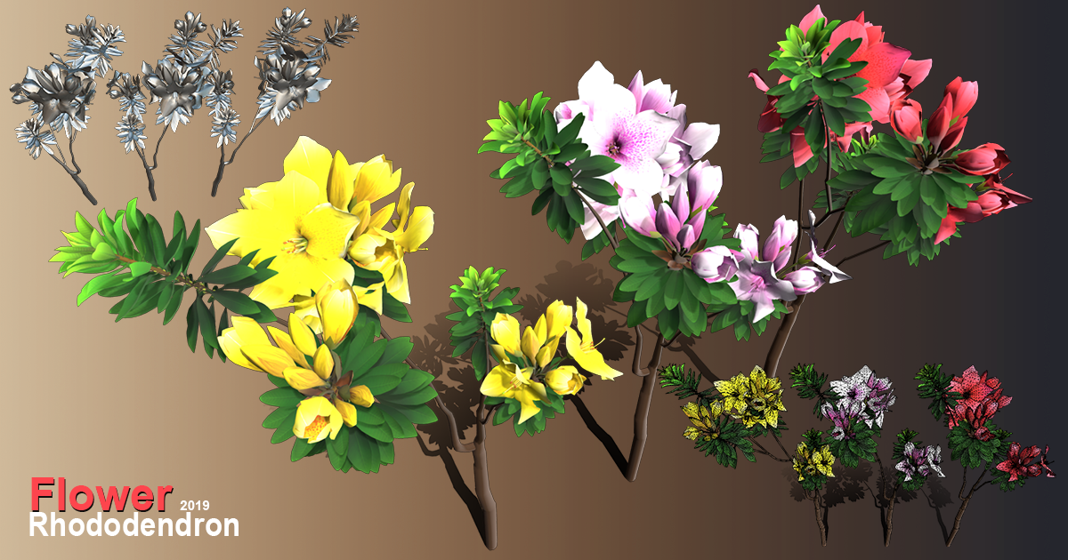 Flower Rhododendron | 3D Flowers | Unity Asset Store