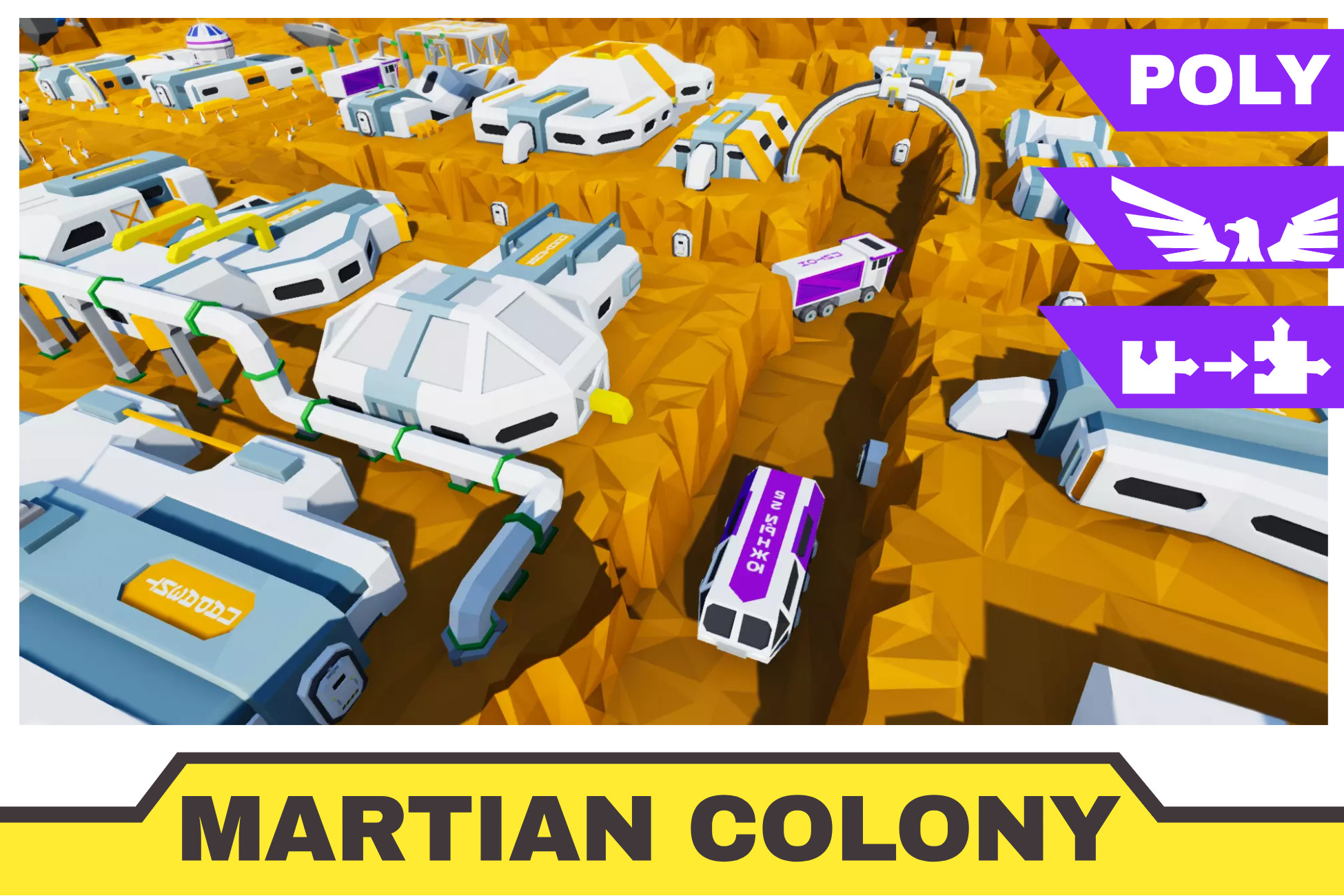 Low Poly mars colony | 3D Environments | Unity Asset Store