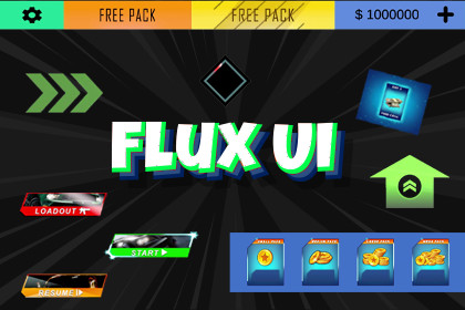 FluxUI – Animated UI & Shader FX Pack for Unity