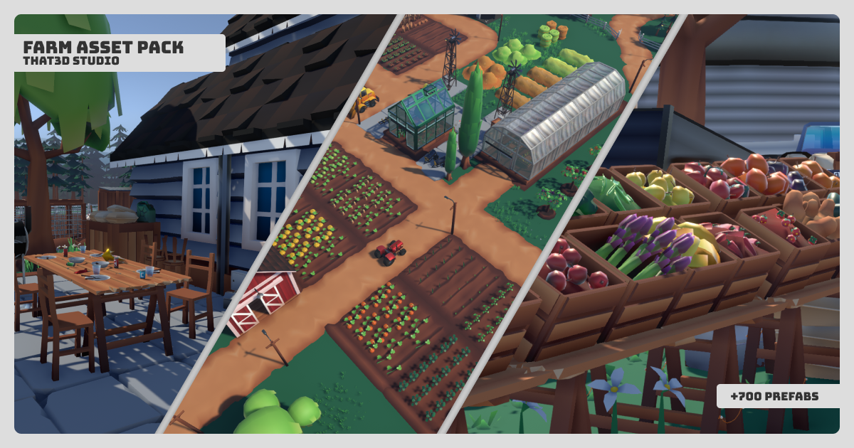 Low Poly Farm Asset [Pack][T3DS] | 3D Industrial | Unity Asset Store
