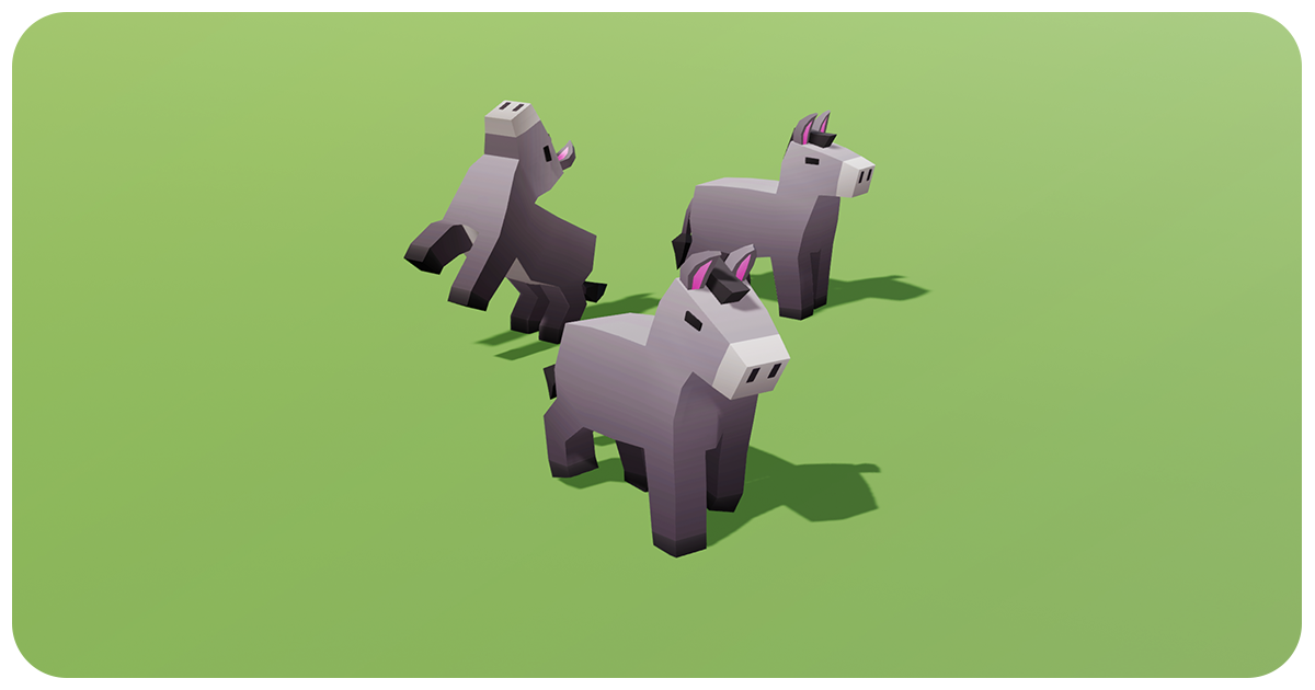 Donkey Mega Toon Series | 3D Animals | Unity Asset Store