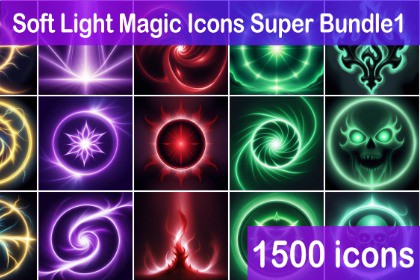 Soft Light Magic Spell Icons Super Bundle1