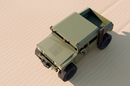 Military Offroader 4X4 (LODs + Collider)