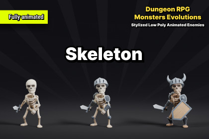 Skeleton | Dungeon RPG Monsters Evolutions - Stylized Low Poly Animated Enemies