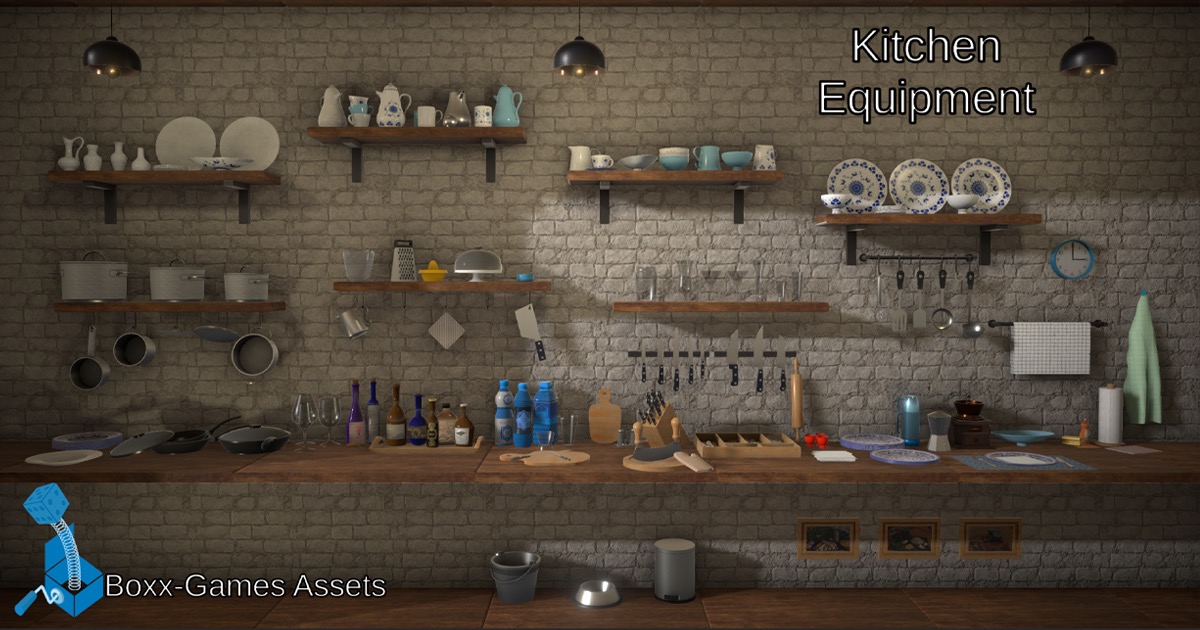 Kitchen - Equipment | 3D Interior | Unity Asset Store