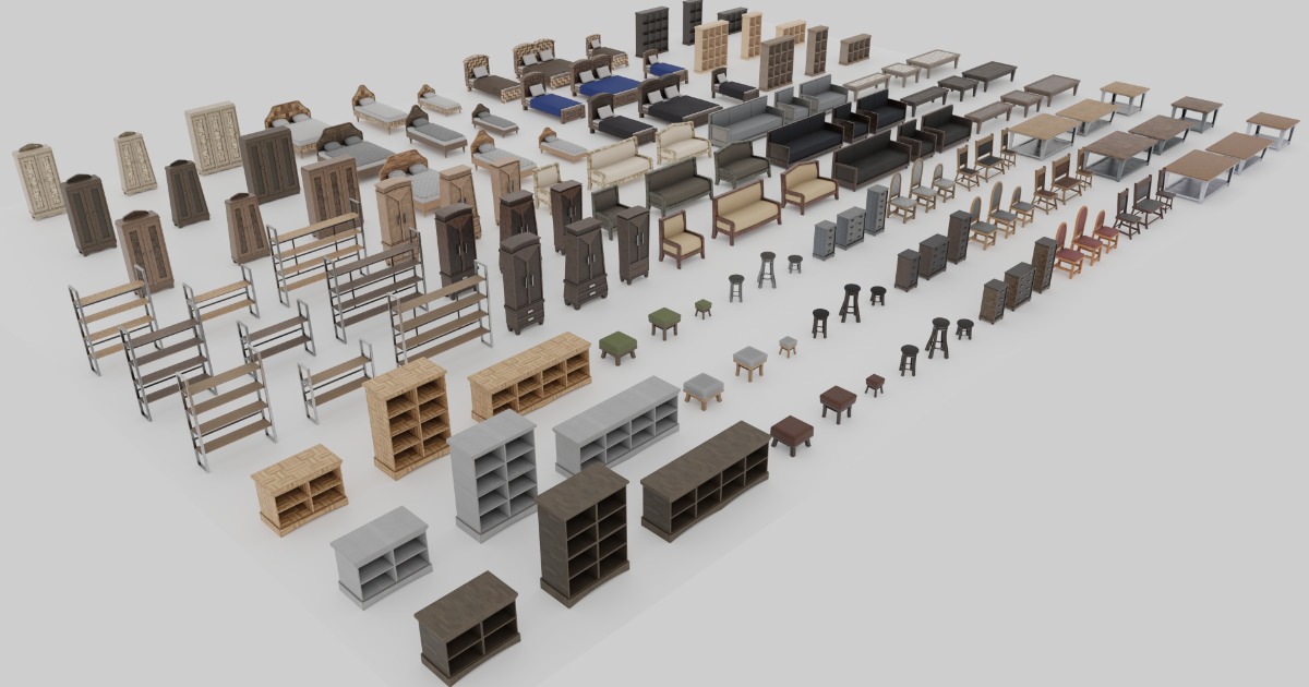 Furniture Using Unity PBR Furniture for all Pipelines | 3D Furniture | Unity Asset Store