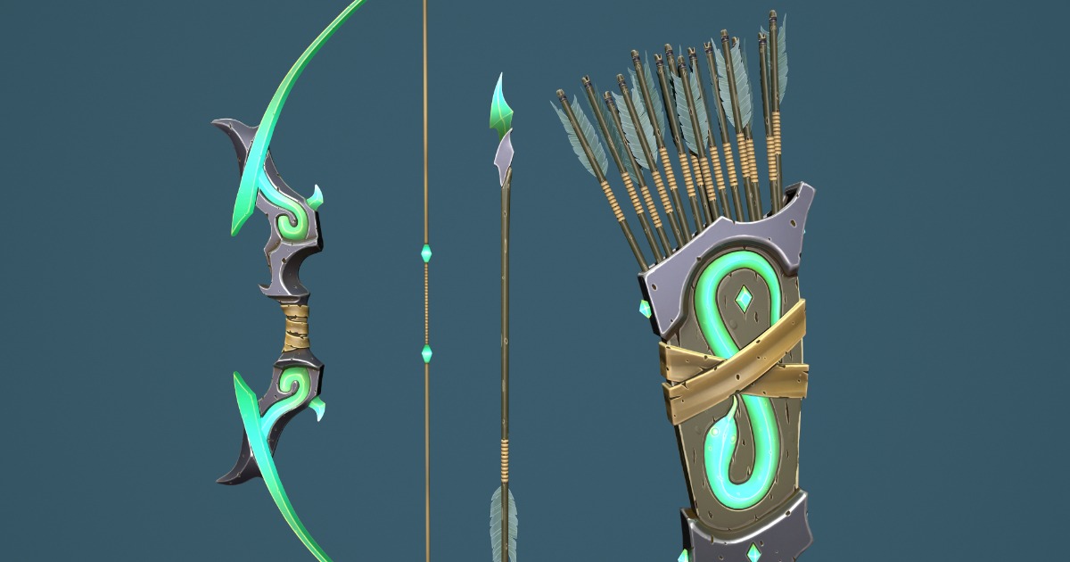 Css Weapon Bow Snake Bow Quiver Arrow | 3D Weapons | Unity Asset Store