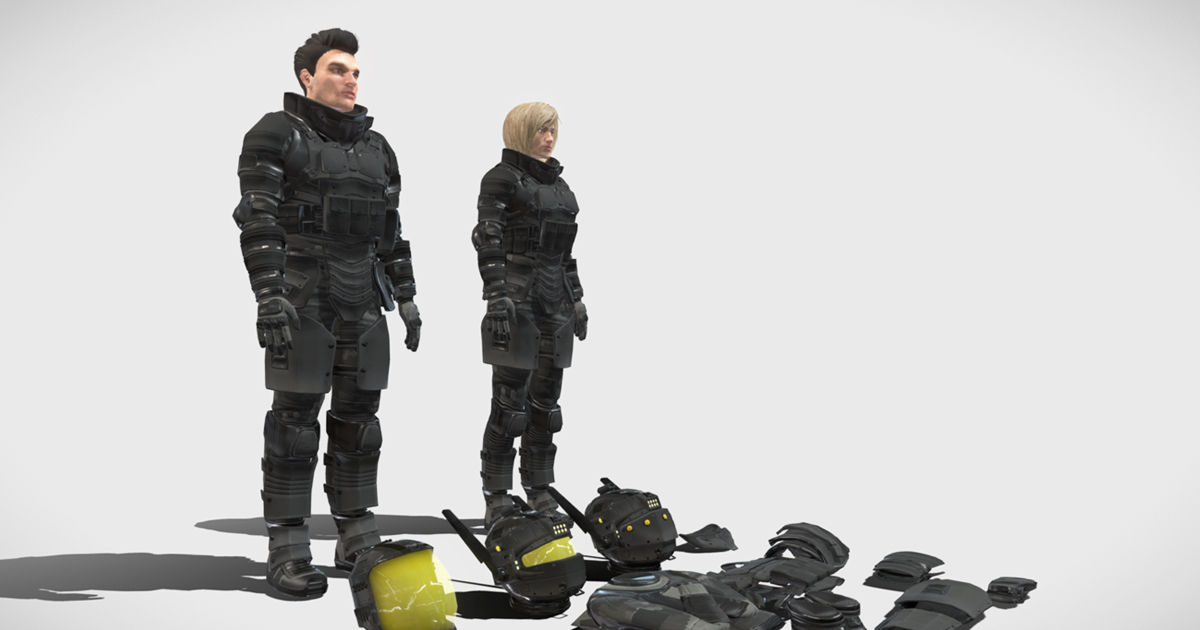 Sci-fi suit LC-1 modular pack | Props | Unity Asset Store