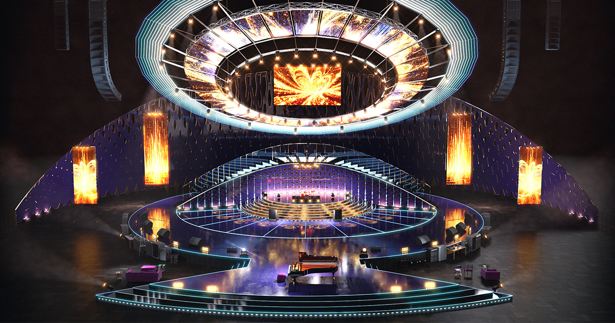 Concert Arena Stage Venue - Modular 3d Environment with props | 3D ...