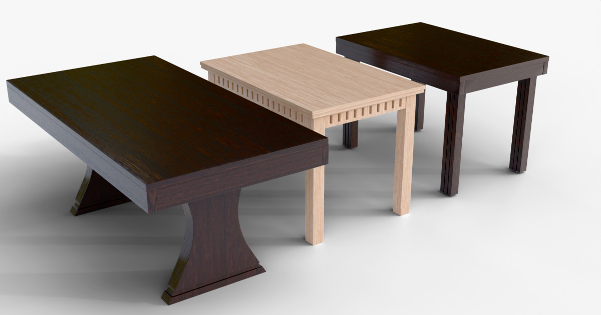 Unity Light Table Premium Wooden Tables Collection Pack 6 | 3D Furniture | Unity Asset Store