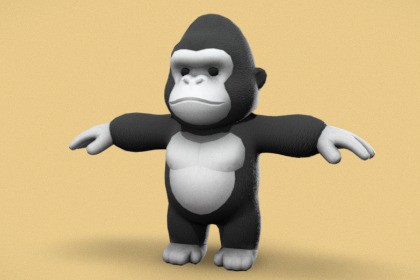 Cartoon Gorilla - Lowpoly Stylized Animal Pack