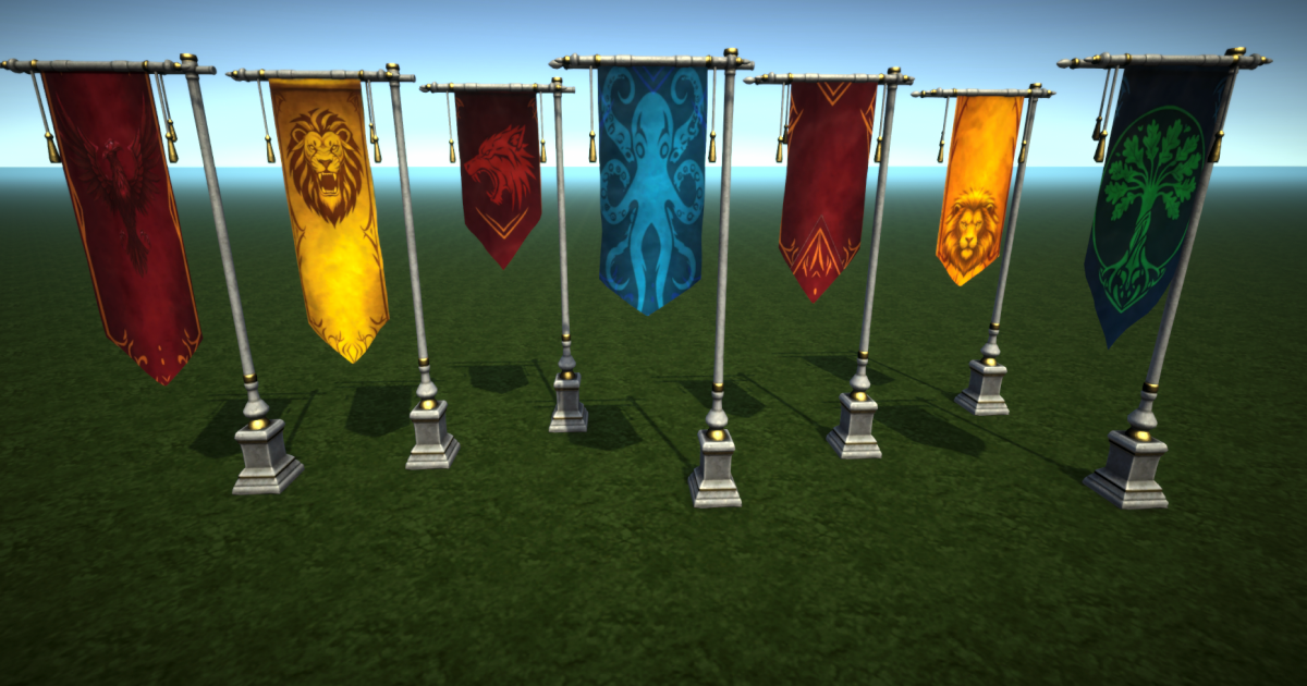 Simple Unity Banner AFS - Fantasy Banners | 3D Exterior | Unity Asset Store