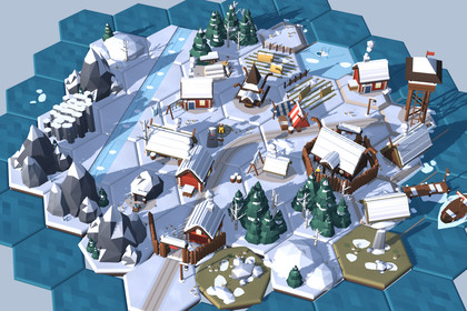 Winter Hamlet — Cute Nordic 3D Hex Kit