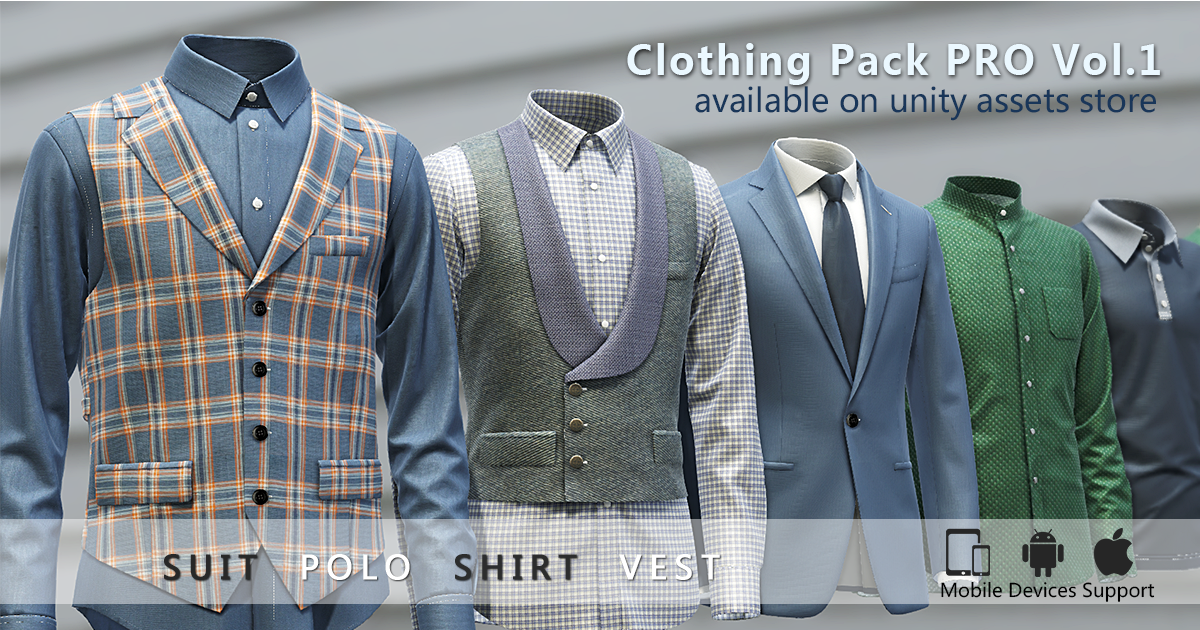 Clothing Pack PRO vol.1 | 3D Clothing | Unity Asset Store