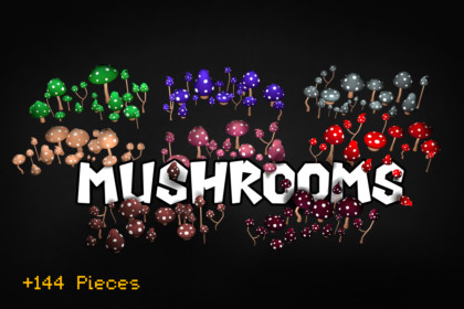 Colored Stylized Mushroom Pack