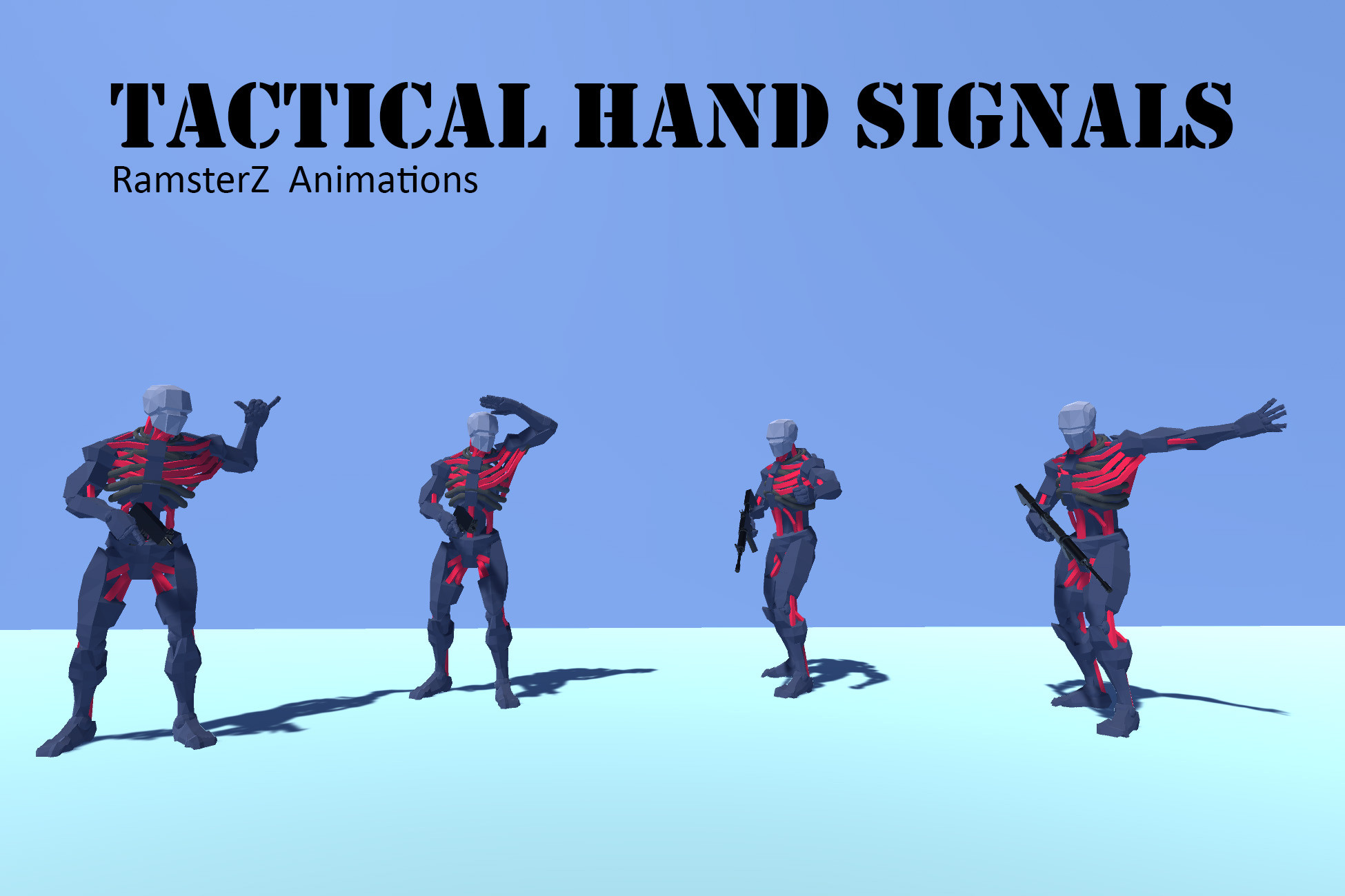 Tactical Hand Signals | 3D Animations | Unity Asset Store