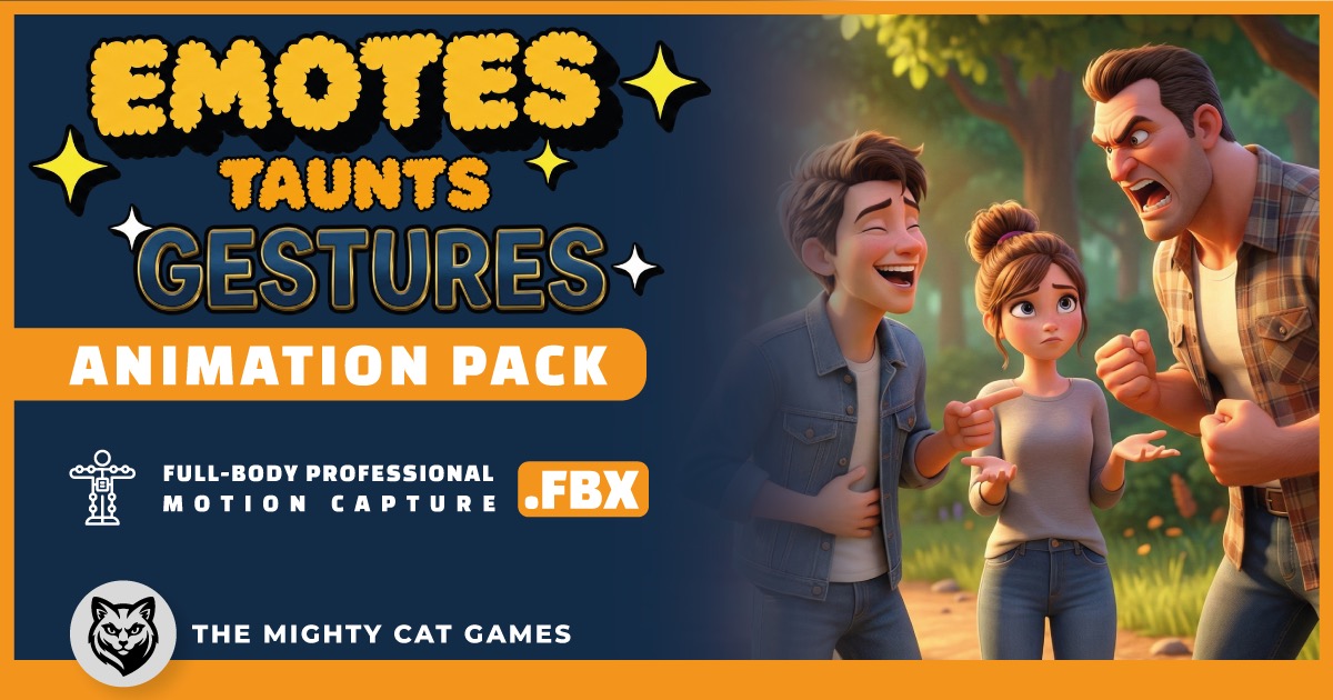 Emotes Taunts and Gestures Animation Pack | 3D Animations | Unity Asset ...
