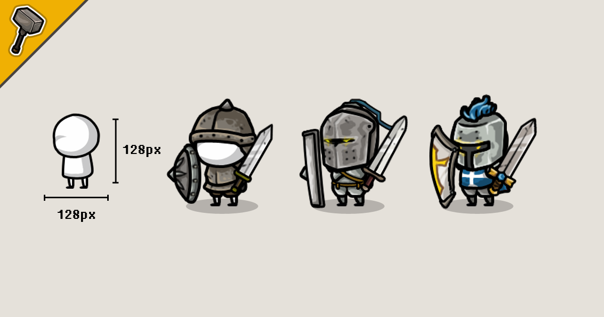 2D Simple Character : Knight | 2D Characters | Unity Asset Store
