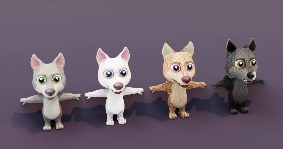 Cartoon Wolf Animated 3D Models Pack | Characters | Unity Asset Store