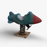 Rocket Spring Rider in Old Vintage Style 4K PBR Texture