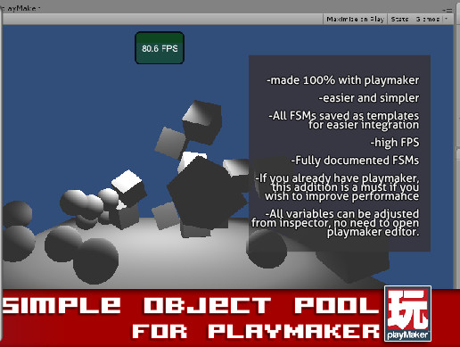 Simple Object Pool for Playmaker | Visual Scripting | Unity Asset Store