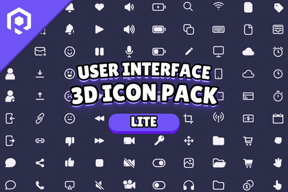 Low Poly 3D Icons - User Interface LITE