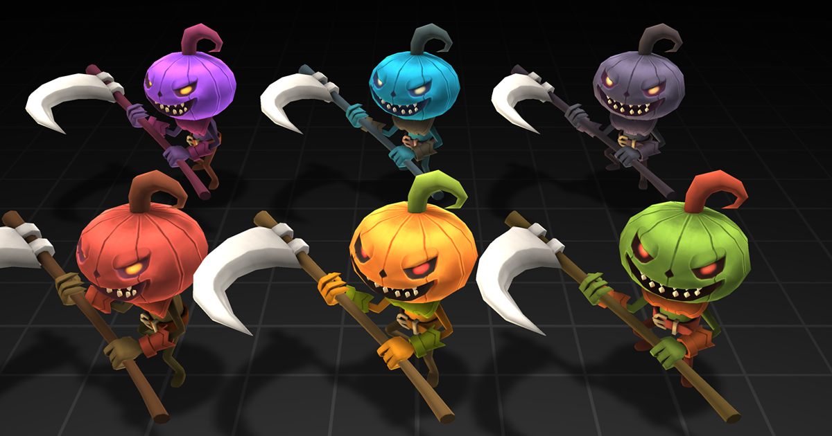 Poly HP - Pumpkin | 3D Creatures | Unity Asset Store