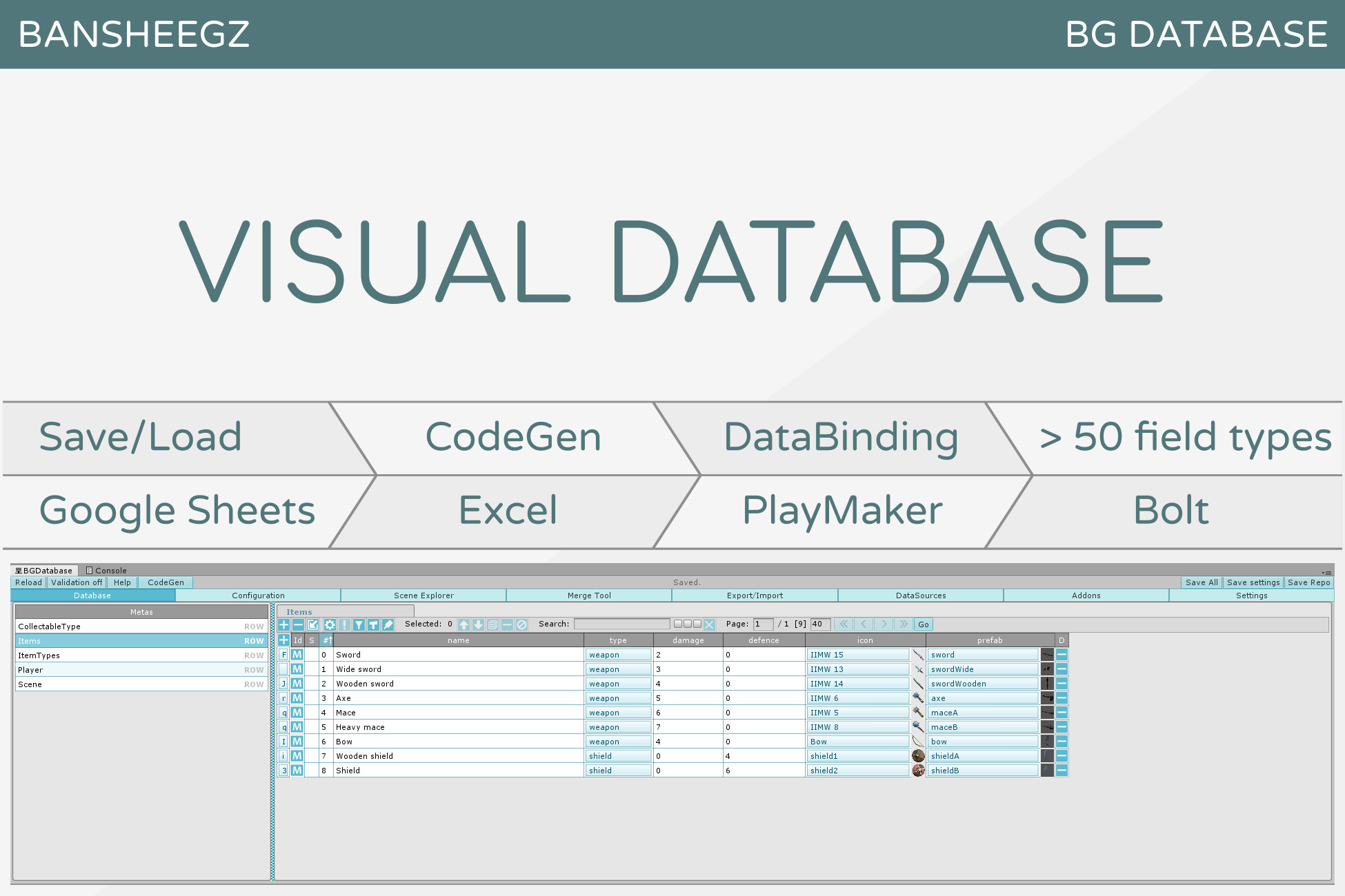 BG Database | Data editor with Google Sheets and Excel syncing ...