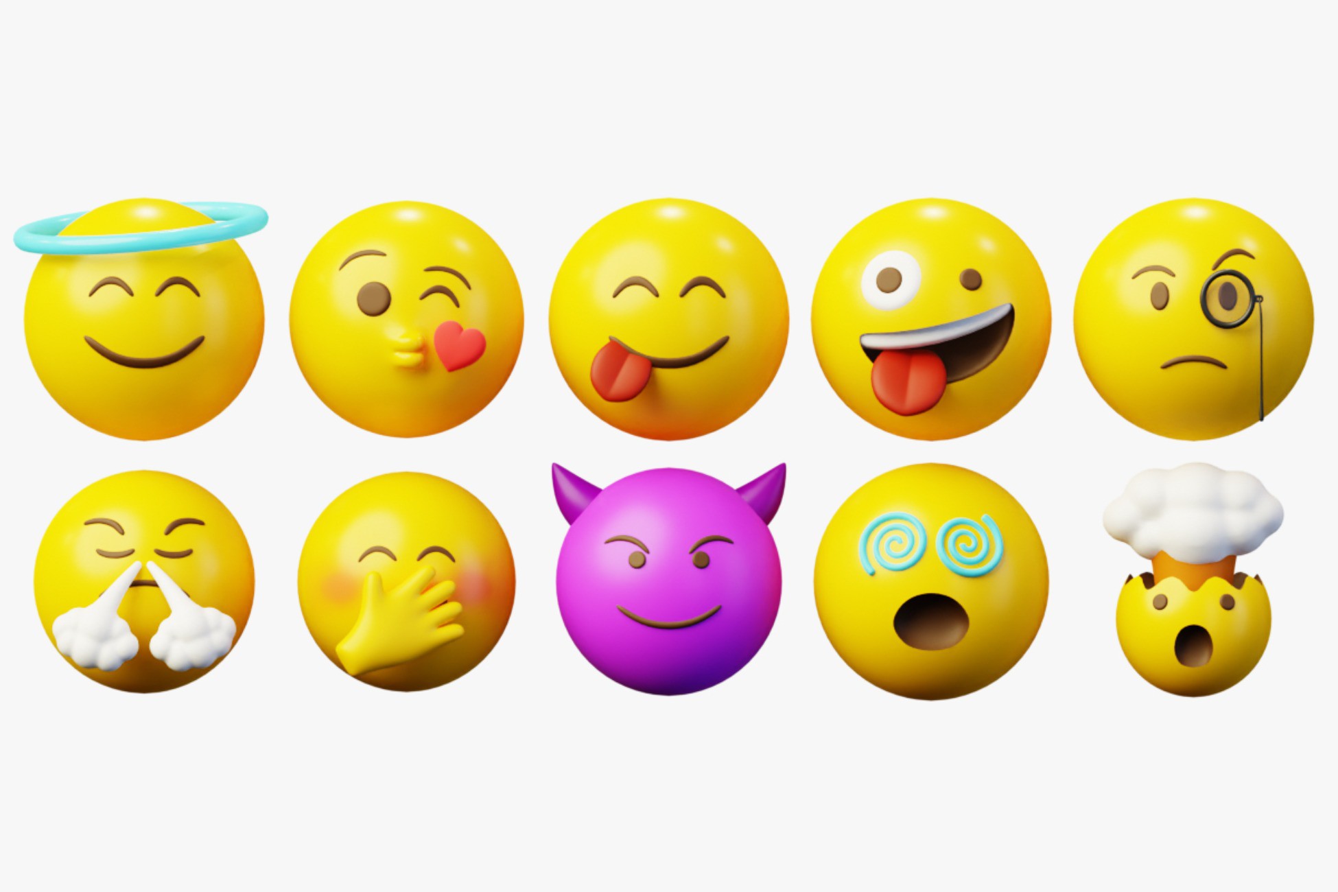 Unity Yellow 10 Emoticon Yellow Ball Pack Version 3 | 3D Characters | Unity Asset Store