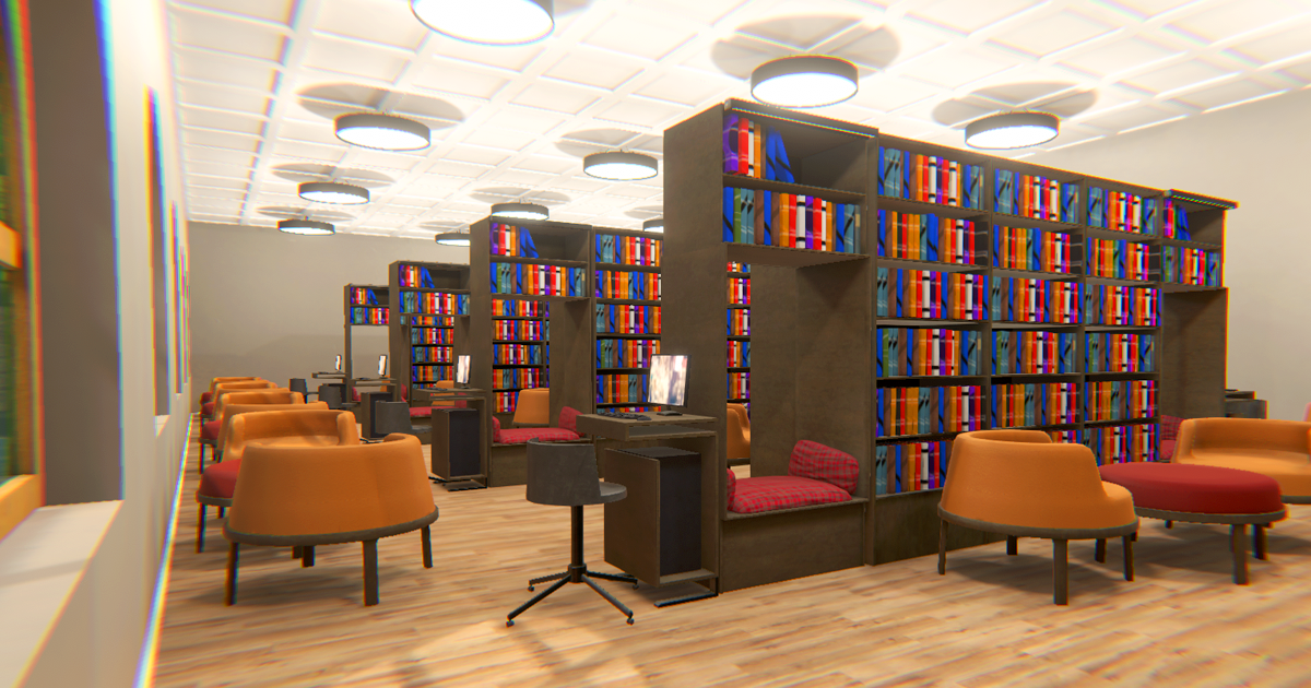 Library - interior and props | 3D Interior | Unity Asset Store