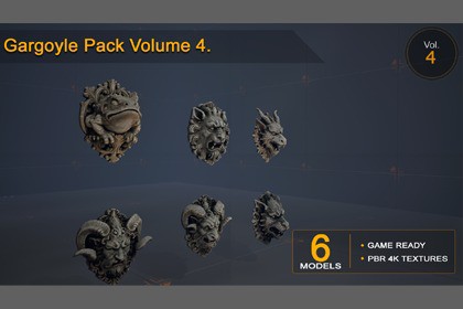 Gargoyle Pack Volume 4— 6 Game-Ready Gargoyle Models
