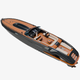 Yacht Boat 01 Black with Interior HDRP URP Textures