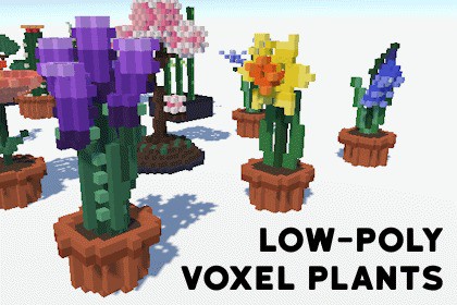Low-Poly Voxel Plants Pack