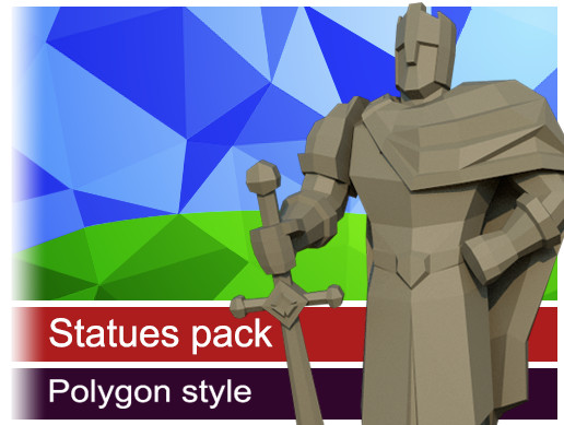 Polygon Unity Models Statues pack Polygon style | 3D Exterior | Unity Asset Store