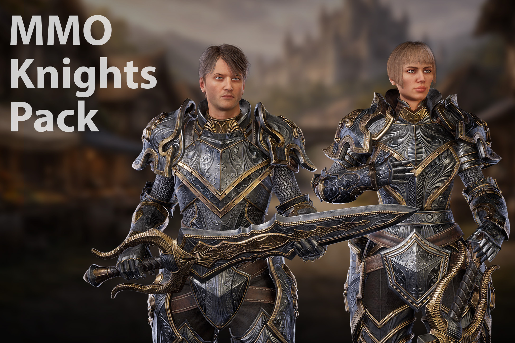 MMO Knights Pack | 3D 角色 | Unity Asset Store