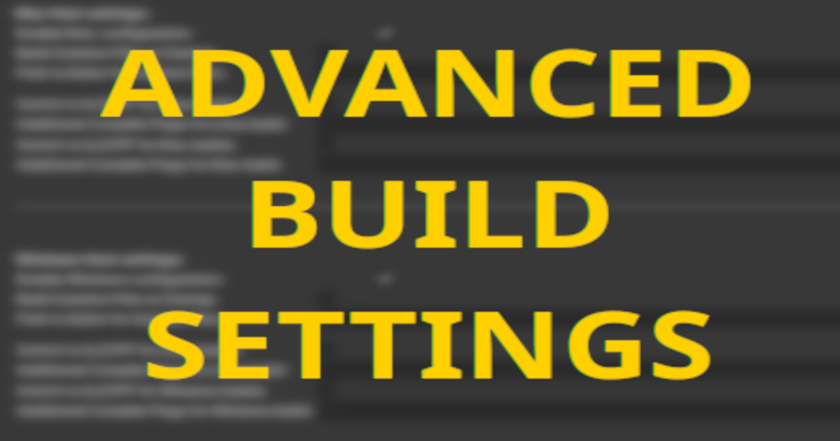 Unity Build Options Advanced Build Settings | Utilities Tools | Unity Asset Store