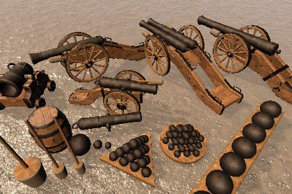 Cannon System Pro | 6 Medieval Animated & Destructible Cannons - Vol.2 Bundle