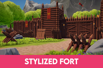 Stylized Medieval Modular Fort and Castle
