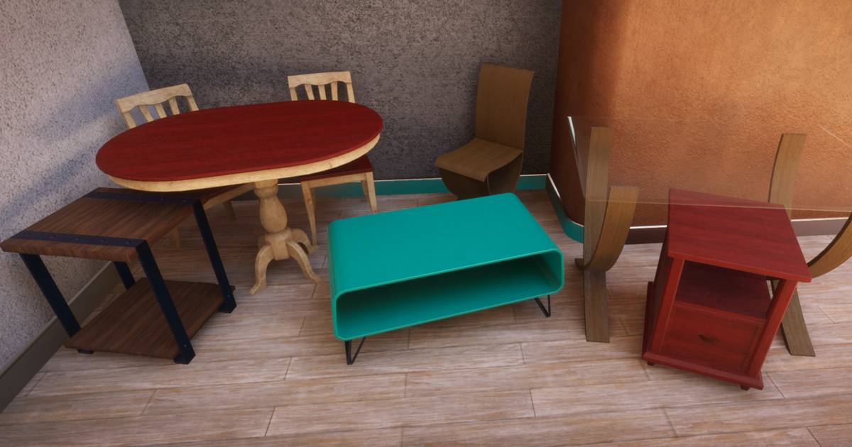 Customizable Tables and Chairs | 3D 家具 | Unity Asset Store